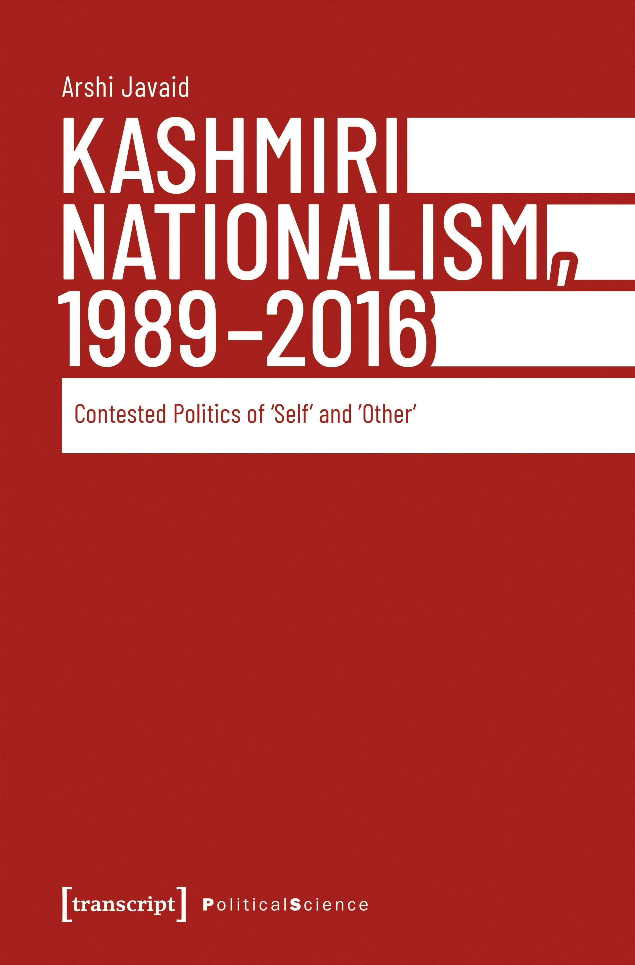 Book cover image for Kashmiri Nationalism, 1989-2016 ISBN: 9783837675474